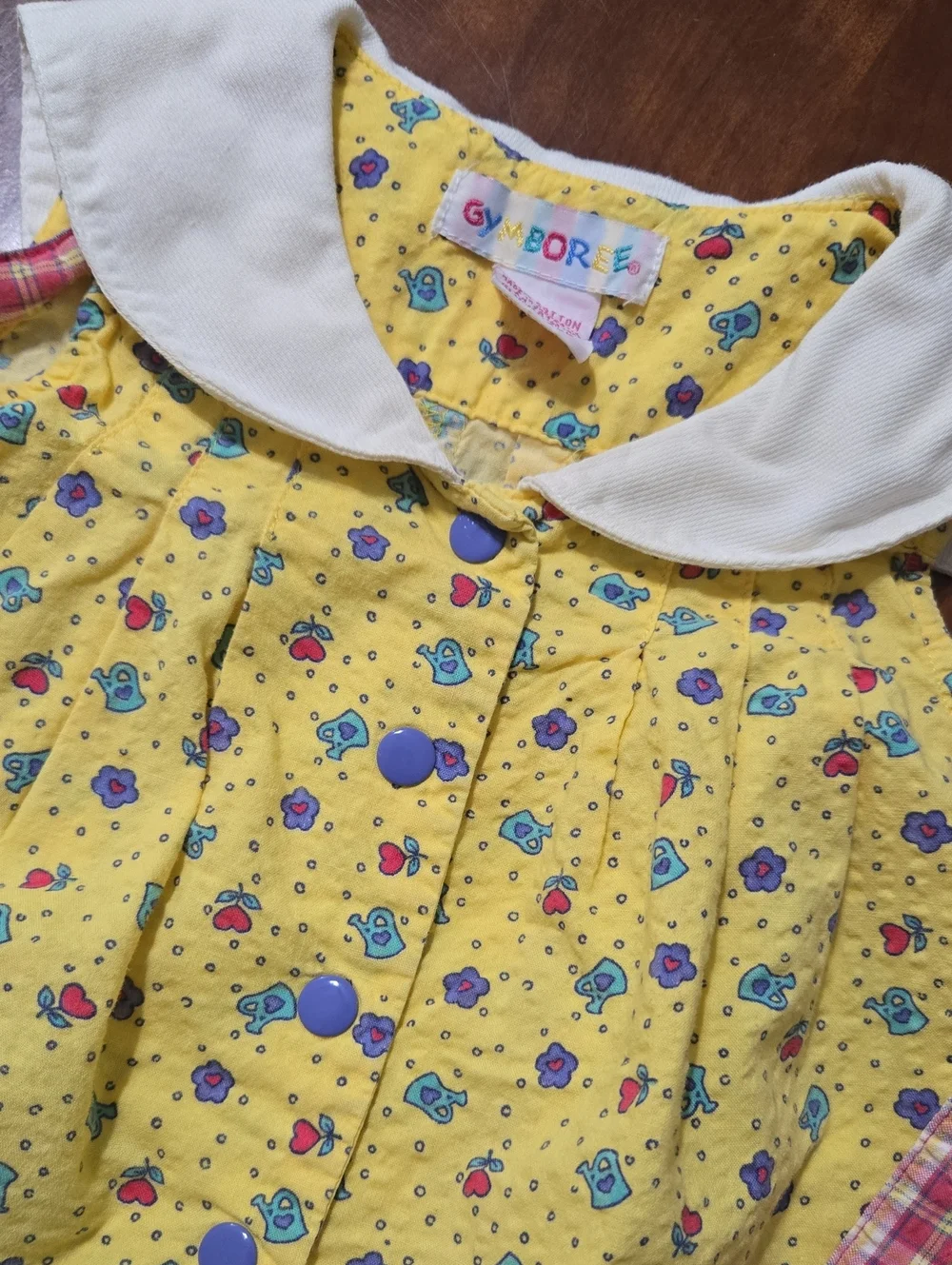 Vintage Rainbow Tag Gymboree Yellow Romper Xs